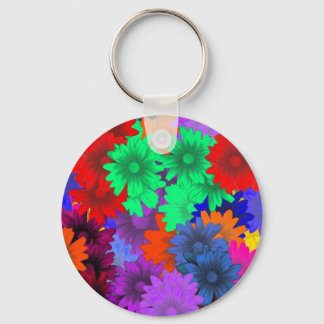 Meerkleurige floraal sleutelhanger