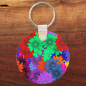 Meerkleurige floraal sleutelhanger (Voorkant)