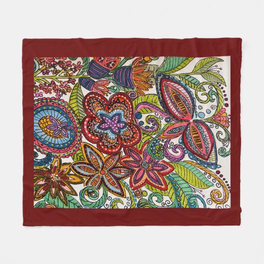 Meerkleurige Floral Fleece (Voorkant (Horizontaal))