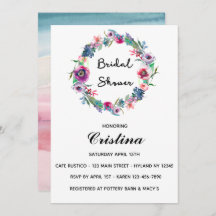 Meerkleurige Floral, grote uitnodiging