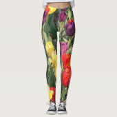 Meerkleurige Floral-Leggings Leggings (Voorkant)