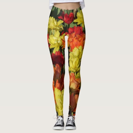 Meerkleurige Floral-Leggings Leggings (Voorkant)