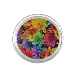 Meerkleurige Floral Photo Ring