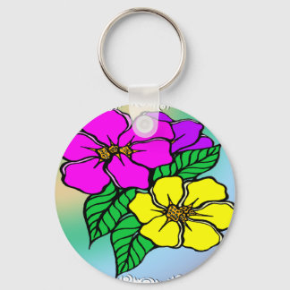 Meerkleurige Floral Sleutelhanger