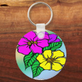 Meerkleurige Floral Sleutelhanger (Voorkant)