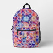 Meerkleurige geometrische rugzak van Joya Eve (Voorkant)