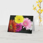 Meerkleurige gerbers kaart (Gele Bloem)