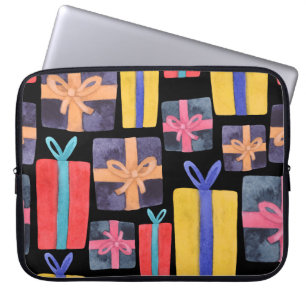 Meerkleurige geschenken Waterverf Naadloos Laptop Sleeve