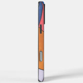 Meerkleurige gestreepte abstract met gebogen geome Case-Mate iPhone case (Achterkant / Rechts)