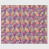 Meerkleurige gestreepte Abstracte cirkel Cadeaupapier (Vlak)