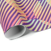 Meerkleurige gestreepte Abstracte cirkel Cadeaupapier (Rol Hoek)