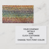 Meerkleurige gestreepte brei- en haakwerk visitekaartje (Voorkant / Achterkant)