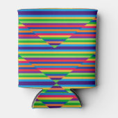 Meerkleurige gestreepte Koelbox Blikjeskoeler (Voorkant)