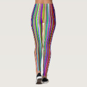 Meerkleurige gestreepte Leggings (Achterkant)