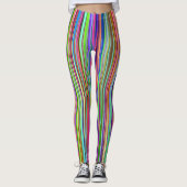 Meerkleurige gestreepte Leggings (Voorkant)