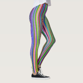 Meerkleurige gestreepte Leggings