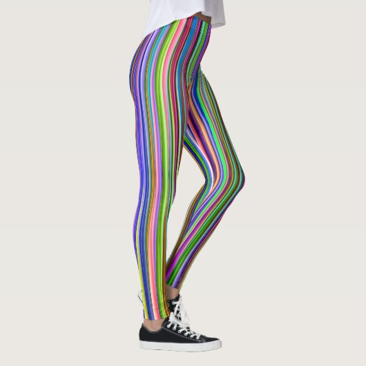 Meerkleurige gestreepte Leggings (Rechts)