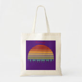 Meerkleurige gestreepte maan met bomen Thunder_Cov Tote Bag (Voorkant)