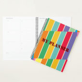Meerkleurige gestreepte planner (Notitieboek). (Display)