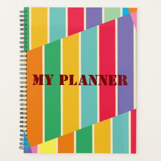 Meerkleurige gestreepte planner (Notitieboek).