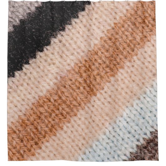 Meerkleurige gestreepte textielvezel stolling van  douchegordijn (Voorkant)