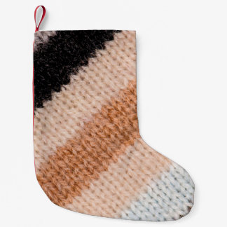 Meerkleurige gestreepte textielvezel stolling van  kleine kerstsok