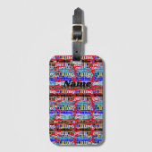 Meerkleurige gestreepte vis Thunder_Cove   Bagagelabel (Voorkant (verticaal))