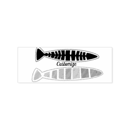 Meerkleurige gestreepte vis Thunder_Cove Rubberstempel (Afrduk)
