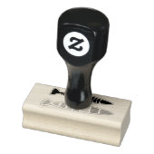 Meerkleurige gestreepte vis Thunder_Cove Rubberstempel (Stempel)