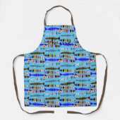 Meerkleurige gestreepte vis Thunder_Cove  Schort (Voorkant)