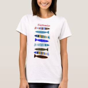 Meerkleurige gestreepte vis Thunder_Cove  T-shirt