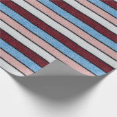 Meerkleurige gestreepte wol: weefselstructuur. cadeaupapier (Hoek)