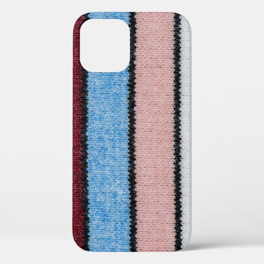 Meerkleurige gestreepte wol: weefselstructuur. Case-Mate iPhone case (Achterkant)