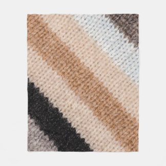 Meerkleurige gestreepte wol: weefselstructuur fleece deken
