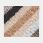 Meerkleurige gestreepte wol: weefselstructuur fleece deken (Voorkant (Horizontaal))