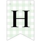 Meerkleurige Gingham Happy Birthday Bunting Banner (Tweede vlag)