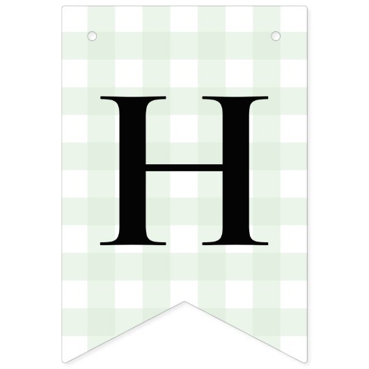 Meerkleurige Gingham Happy Birthday Bunting Banner (Tweede vlag)
