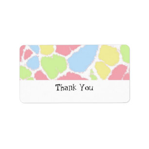 Meerkleurige Giraffe-fourpatroonlabel Etiket