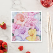 Meerkleurige Gladiola Bloemen Party Servet (Insitu)