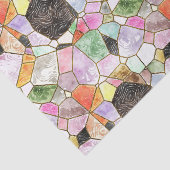 Meerkleurige Glas in lood mozaïekontkoppeling Tissuepapier (Detail)