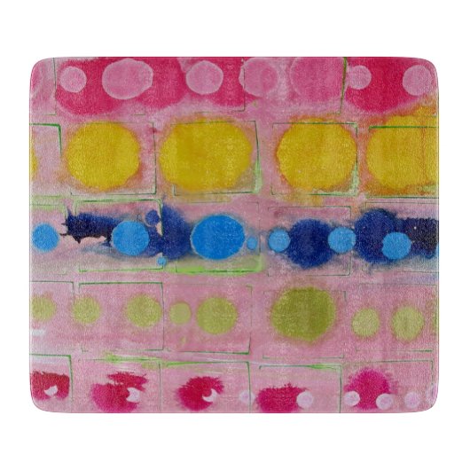 meerkleurige glassnijplank snijplank (Voorkant)