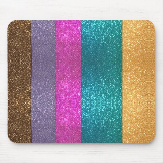 Meerkleurige Glitter Look Mousepad Muismat (Voorkant)