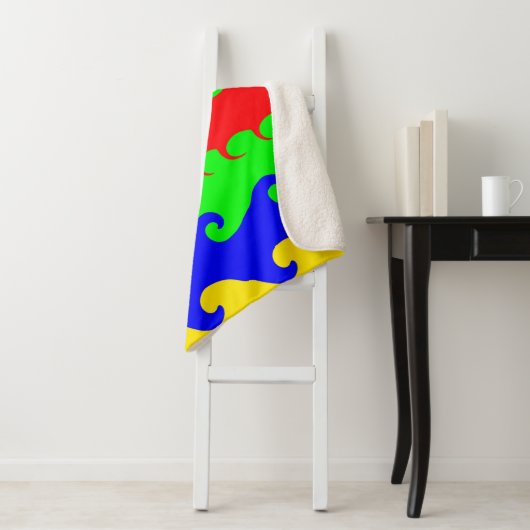 Meerkleurige golven Sherpa Deken (In situ)