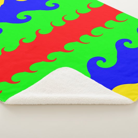 Meerkleurige golven Sherpa Deken (3/4)