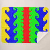 Meerkleurige golven Sherpa Deken (Voorkant (horizontaal))