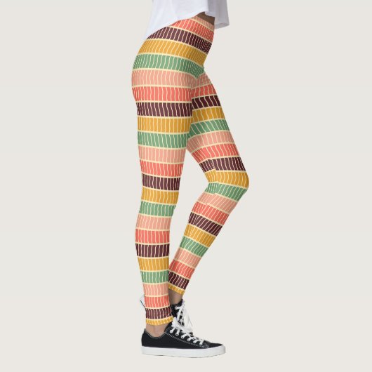 Meerkleurige golvende strepen leggings (Rechts)