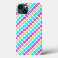Meerkleurige grote polka stippen retro sixties