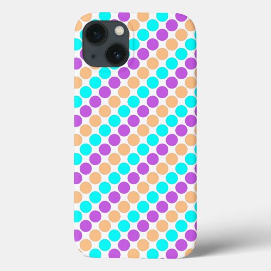 Meerkleurige grote polka stippen retro sixties Case-Mate iPhone case (Achterkant)