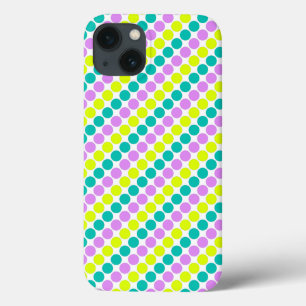Meerkleurige grote polka stippen retro sixties Case-Mate iPhone case