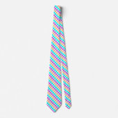 Meerkleurige grote polka stippen retro sixties stropdas (Voorkant)